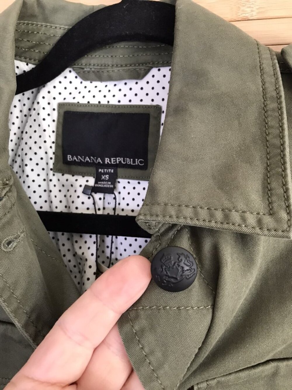 NWT Banana Republic Modern Fit Classic Twill Utility Jacket sz XS Petite Green - Picture 5 of 7